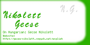 nikolett gecse business card